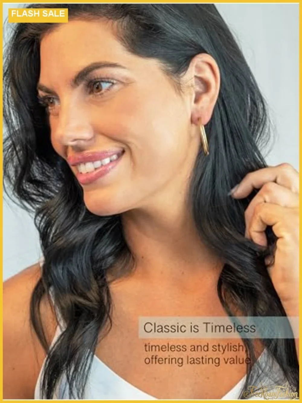Small Thin Waterproof Hoop Earrings for Women Stainless Steel